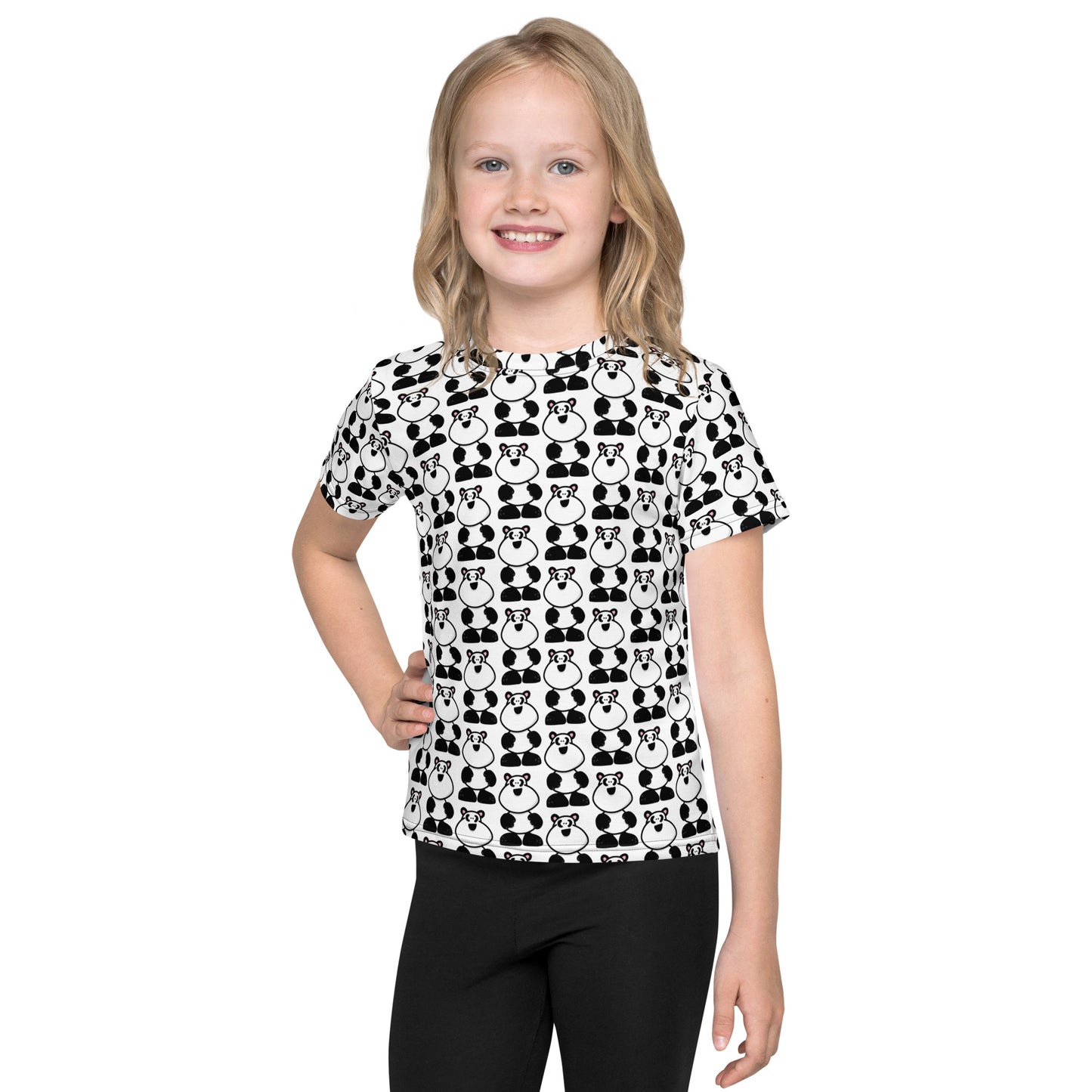 T-Shirt für Kinder "PANDAs ALL OVER" / LEVEL 1: ANTON PANDA