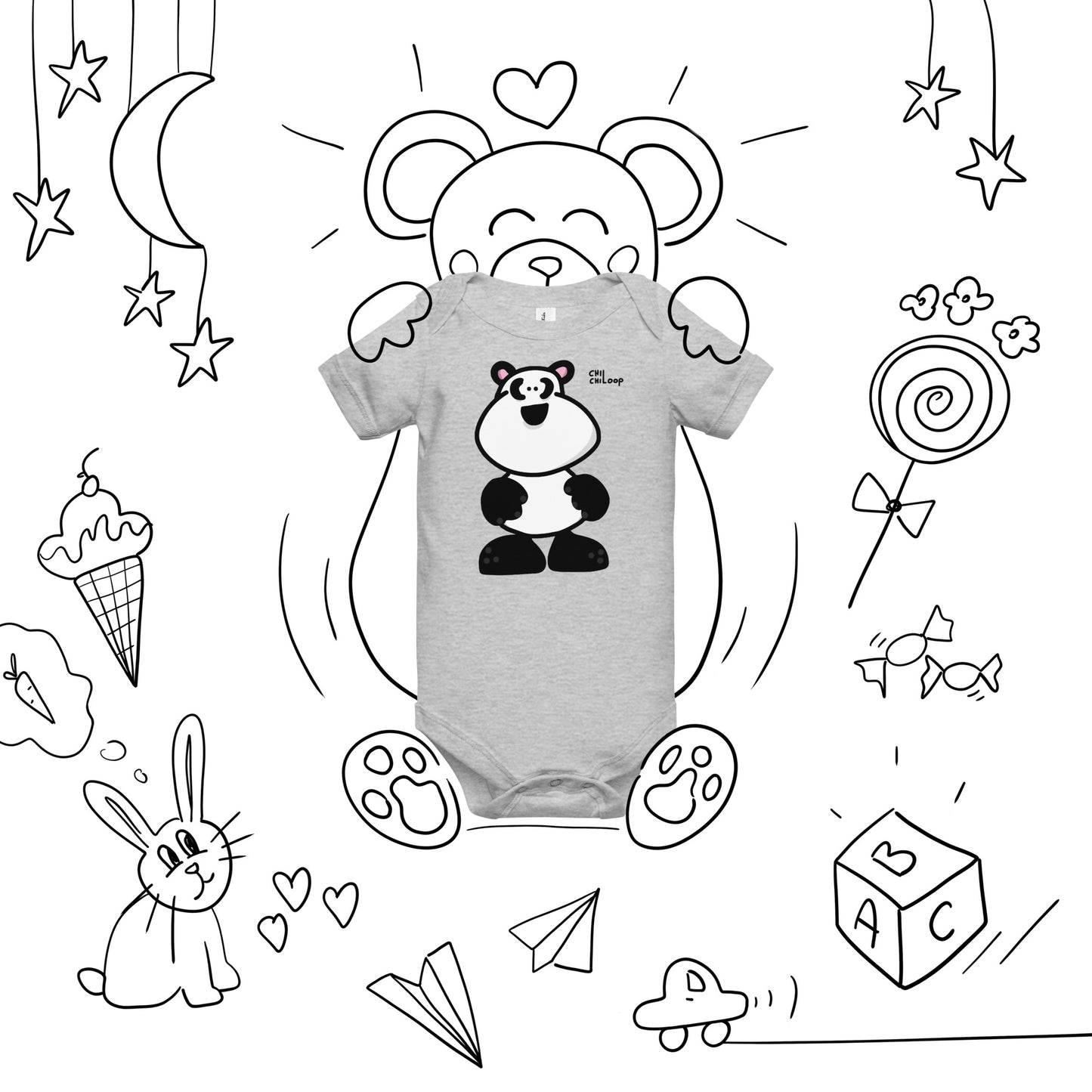 Baby-Einteiler / LEVEL 1: ANTON PANDA