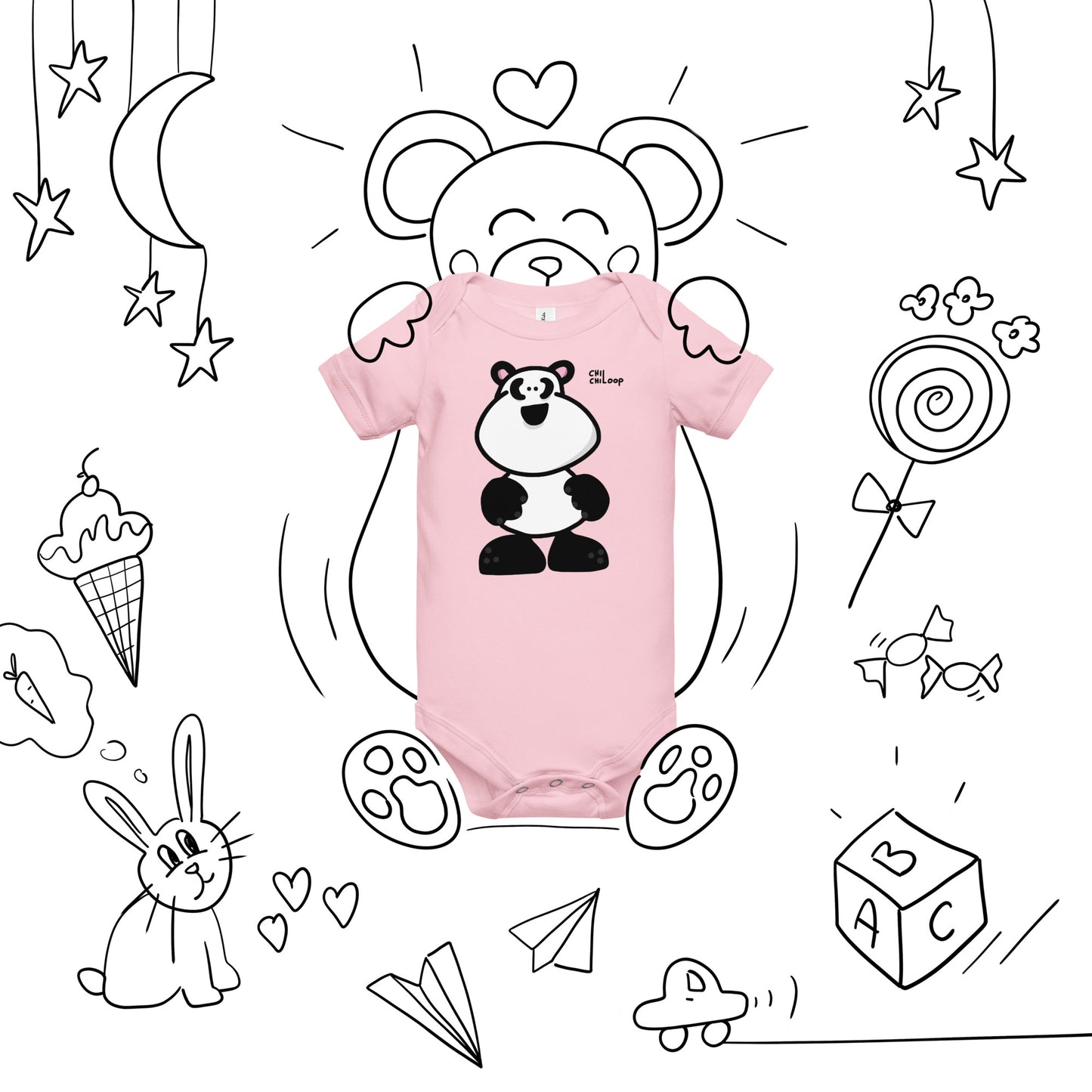 Baby-Einteiler / LEVEL 1: ANTON PANDA