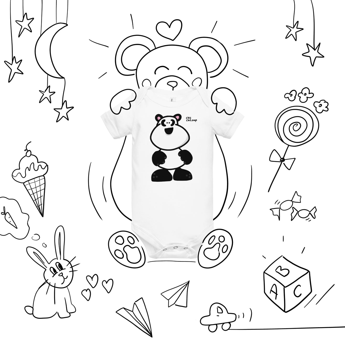 Baby-Einteiler / LEVEL 1: ANTON PANDA