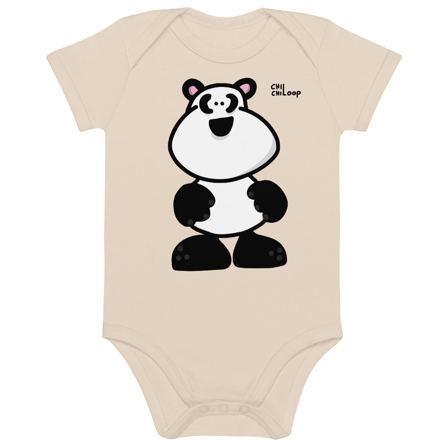 Babystrampler aus 100% Bio-Baumwolle / LEVEL 1: ANTON PANDA