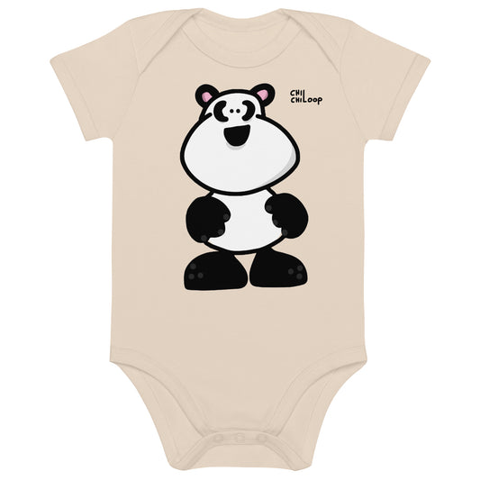Babystrampler aus 100% Bio-Baumwolle / LEVEL 1: ANTON PANDA