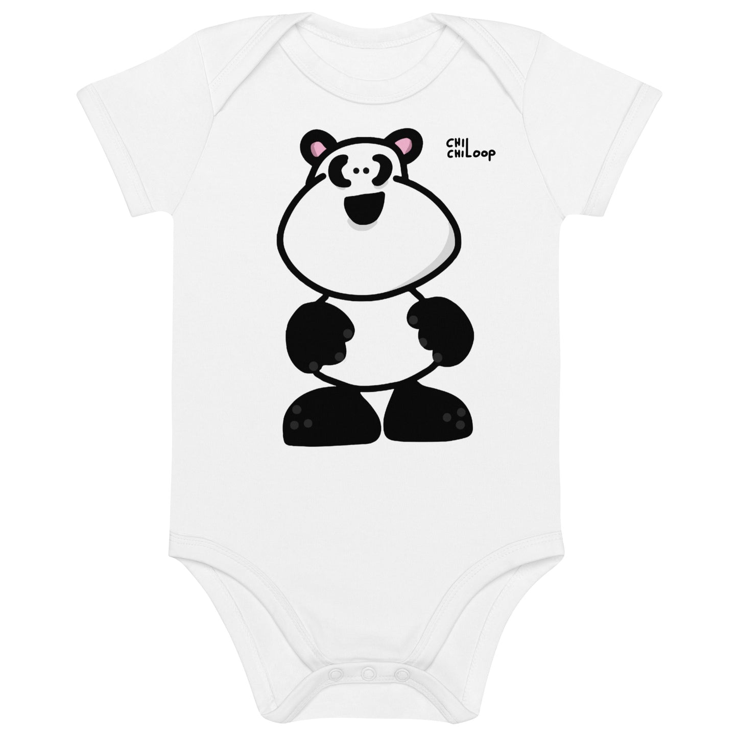 Babystrampler aus 100% Bio-Baumwolle / LEVEL 1: ANTON PANDA