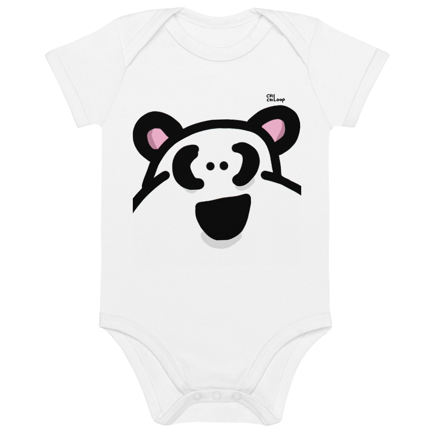 Babystrampler aus 100 % Bio-Baumwolle / LEVEL 1: ANTON PANDA
