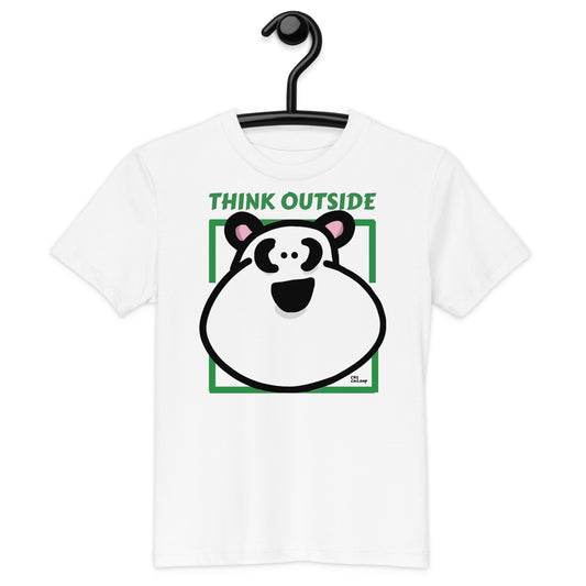 Bio-Baumwoll-T-Shirt für Kinder "Think Outside The Box" / LEVEL 1: ANTON PANDA