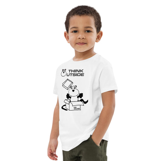 Bio-Baumwoll-T-Shirt für Kinder "Think Out The Box" / LEVEL 1: ANTON PANDA