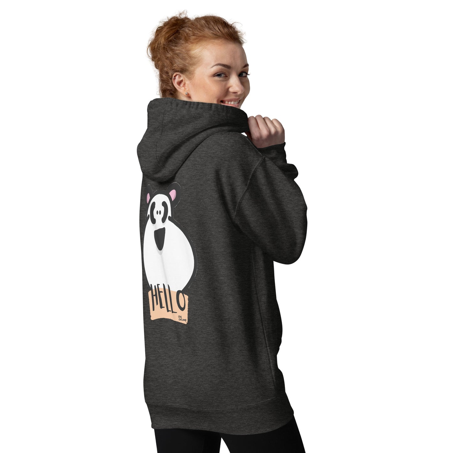 "Hello"-Hoodie für Erwachsene / LEVEL 1: ANTON PANDA