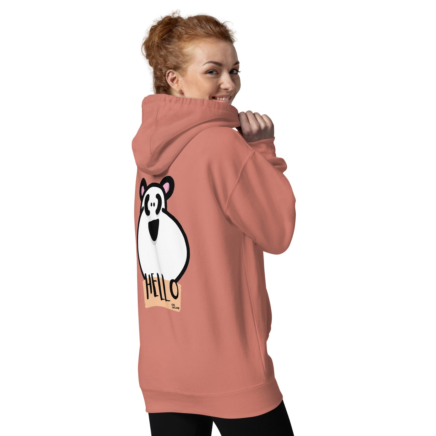 "Hello"-Hoodie für Erwachsene / LEVEL 1: ANTON PANDA