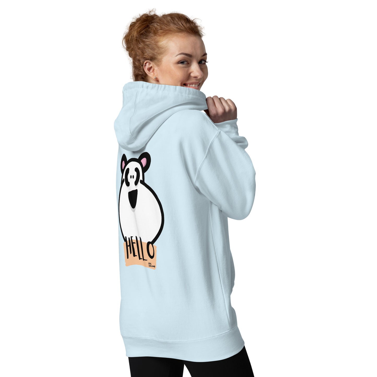 "Hello"-Hoodie für Erwachsene / LEVEL 1: ANTON PANDA