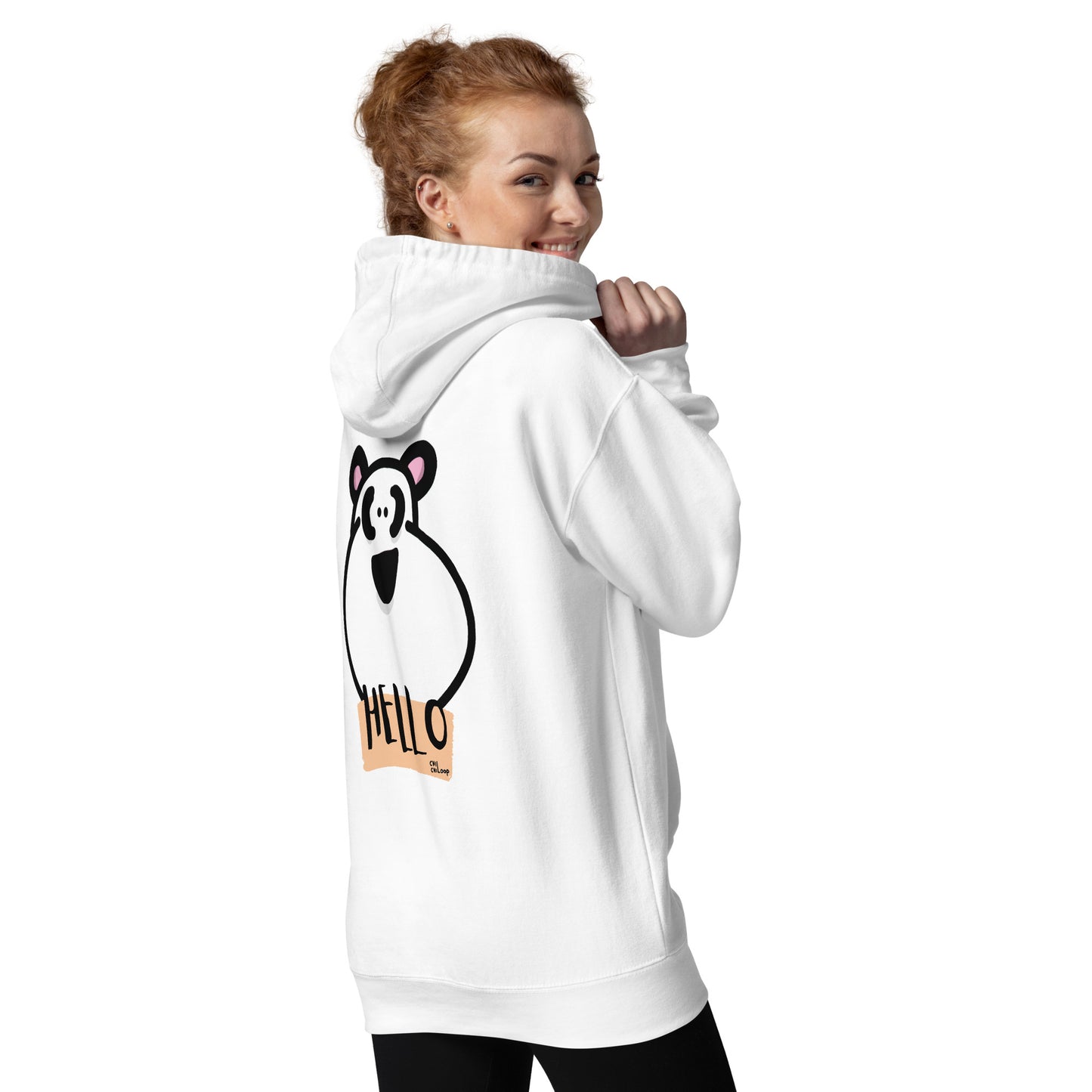 "Hello"-Hoodie für Erwachsene / LEVEL 1: ANTON PANDA